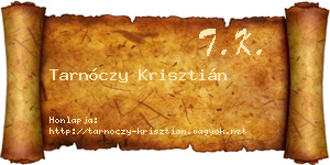 Tarnóczy Krisztián névjegykártya