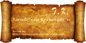 Tarnóczy Krisztián névjegykártya