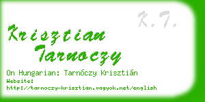 krisztian tarnoczy business card