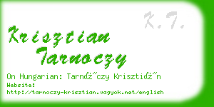 krisztian tarnoczy business card